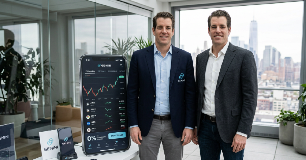 Cameron Winklevoss and Tyler Winklevoss announce 0% commission stock trading for US customers Cameron Winklevoss Tyler: Cameron Winklevoss and Tyler Winklevoss announce 0% commission stock trading for US customers
