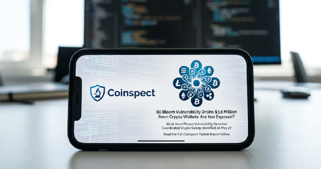 Coinspect reveals “Ill Bloom” flaw drained $3.1 million from 431 crypto accounts Coinspect reveals Ill: Coinspect reveals "Ill Bloom" flaw drained $3.1 million from 431 crypto accounts