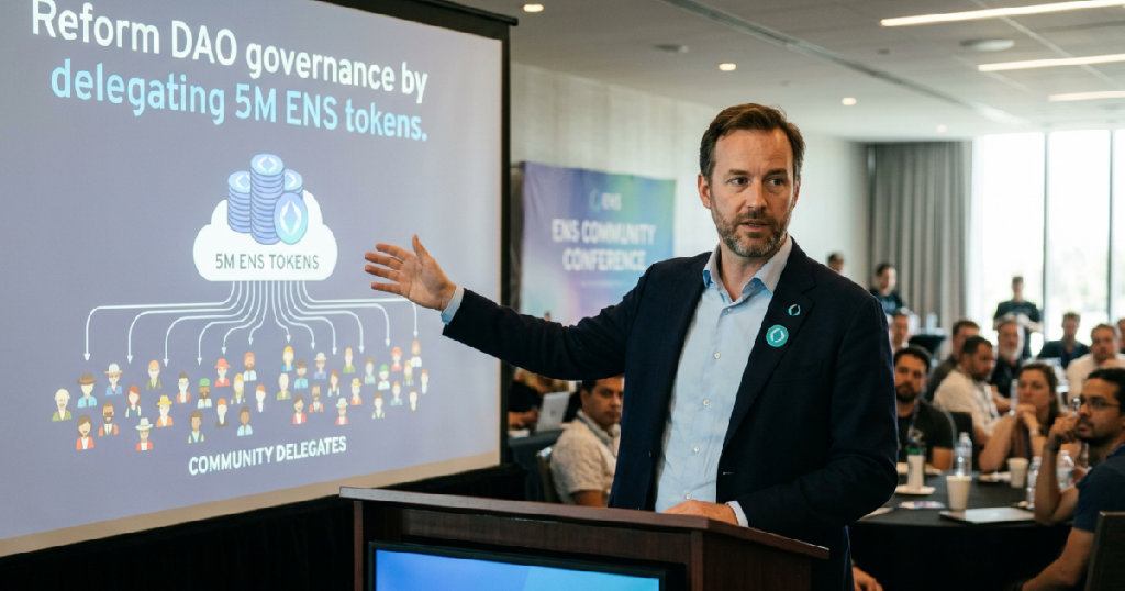 ENS tokens: Alex Van de Sande proposes delegating 5 million tokens to decentralize governance