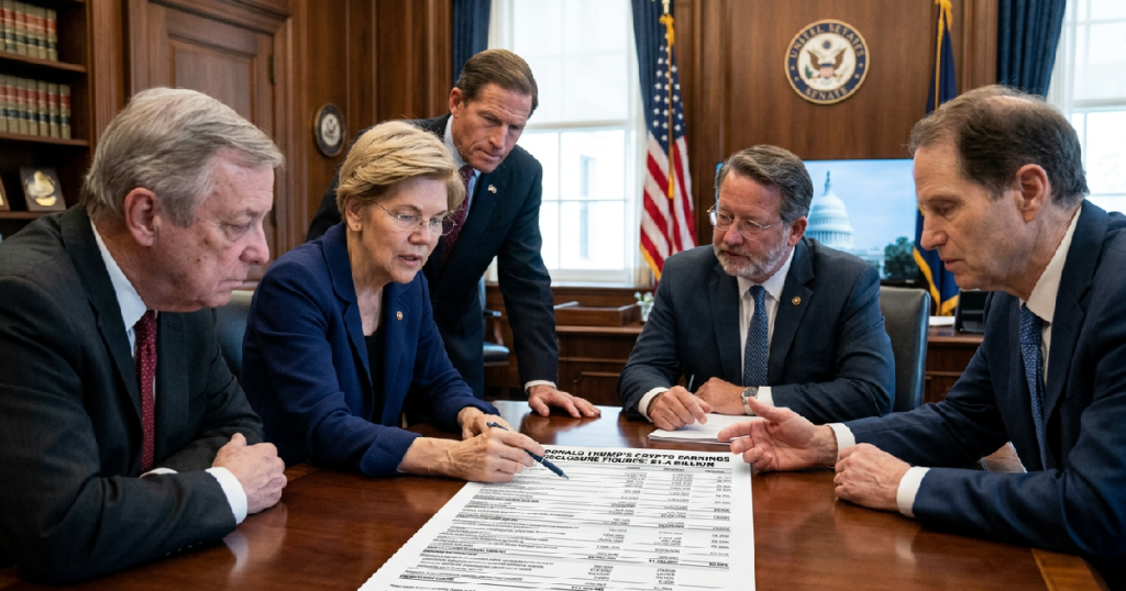 Five Senate Democrats demand hearings on Donald Trump’s $1.4 billion crypto earnings