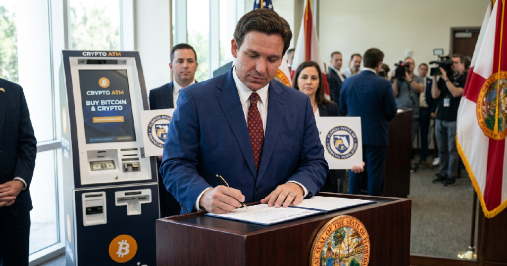 Governor Ron DeSantis signs bill setting $2,000 daily crypto kiosk limit