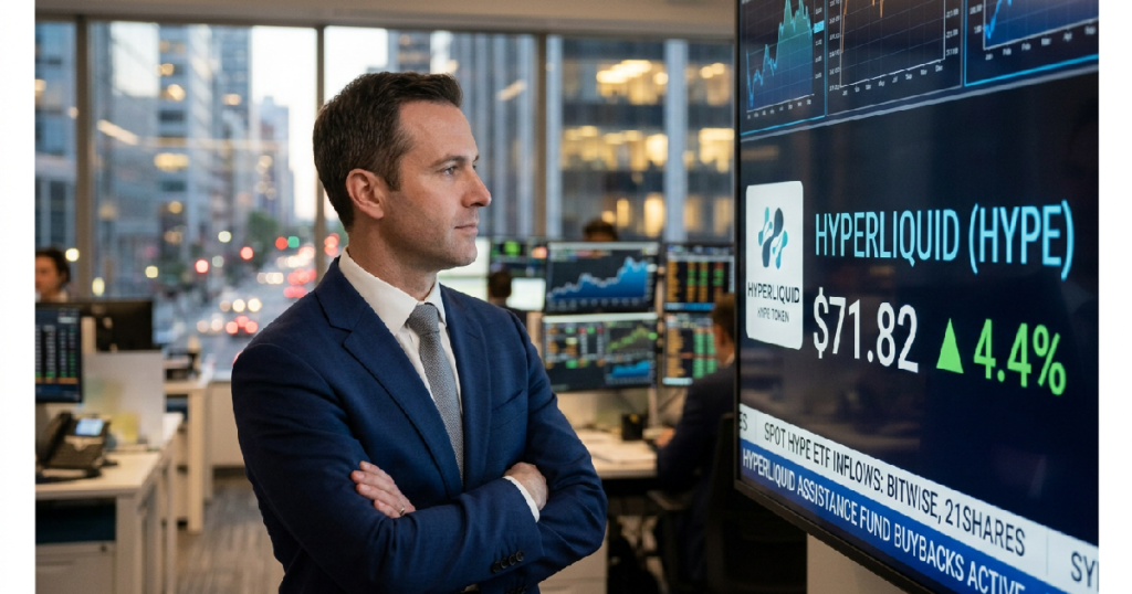 Hyperliquid climbs 7182: Hyperliquid climbs 4.4% to $71.82, targets $76.70 all-time high