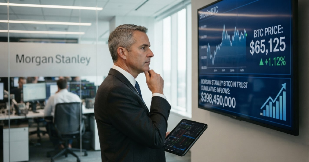 Morgan Stanley Bitcoin Trust nears $400M, testing BTC’s $65K resistance Morgan Stanley Bitcoin Trust nears $400M, testing BTC's $65K resistance