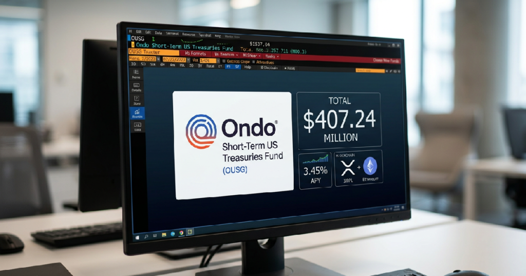 Ondo Short-Term US Treasuries Fund reaches $407.24 million total value