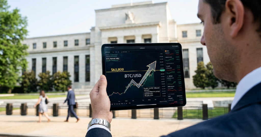 Bitcoin surges past $63,000 mark as dovish Fed signals reignite crypto optimism Bitcoin surges past $63,000 mark as dovish Fed signals reignite crypto optimism