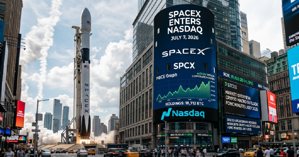 SpaceX enters Nasdaq index on July 7, 2026, with 18,712 bitcoin SpaceX enters Nasdaq index on July 7, 2026, with 18,712 bitcoin