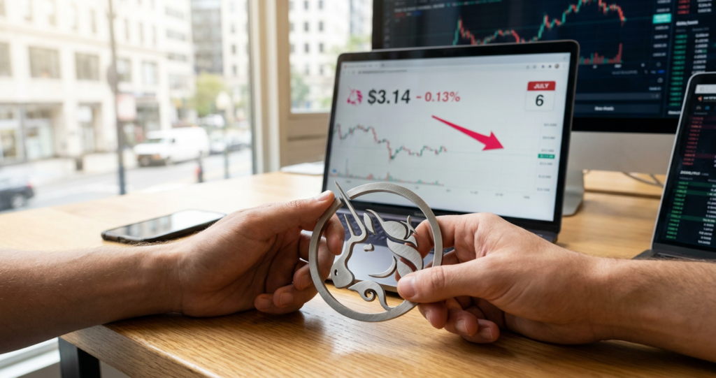 Uniswap token price drops 0.13% to $3.14 on July 6 Uniswap token price drops 0.13% to $3.14 on July 6