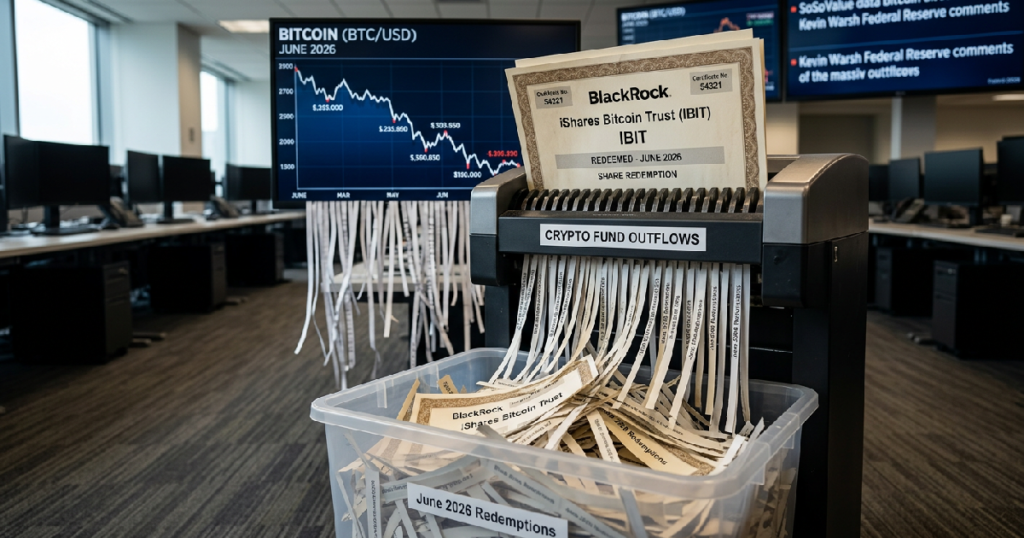 US crypto funds record $4.5 thousand million outflow in June 2026