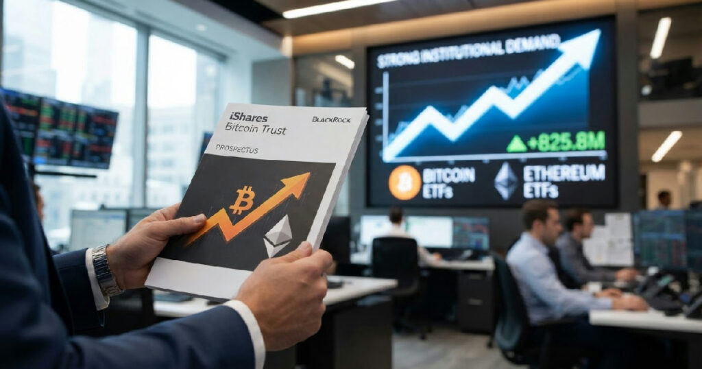 Bitcoin, Ethereum ETFs attract $825.8M as institutional demand returns Bitcoin Ethereum ETFs: Bitcoin, Ethereum ETFs attract $825.8M as institutional demand returns