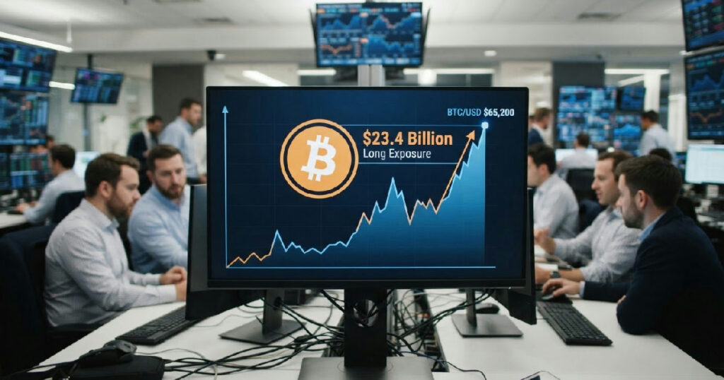 Bitcoin’s $23.4 billion long exposure signals risky recovery attempt at $65,200 bitcoin long exposure: Bitcoin's $23.4 billion long exposure signals risky recovery attempt at $65,200