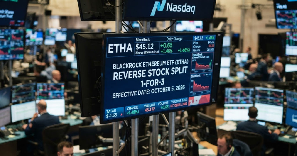 BlackRock Ethereum ETF split: BlackRock Ethereum ETF to undergo 1-for-3 reverse split