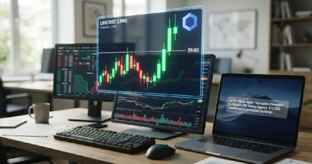 Chainlink price momentum defends $9 support as massive whale transfers test rally