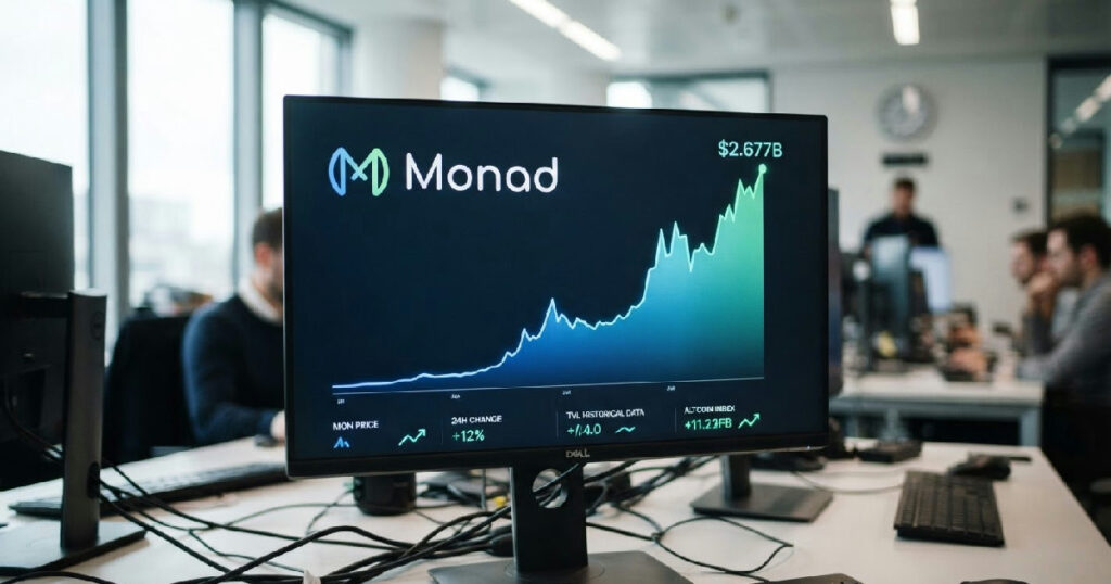 Monad TVL surge: Monad (MON) surges 12% as TVL hits $2.677 billion