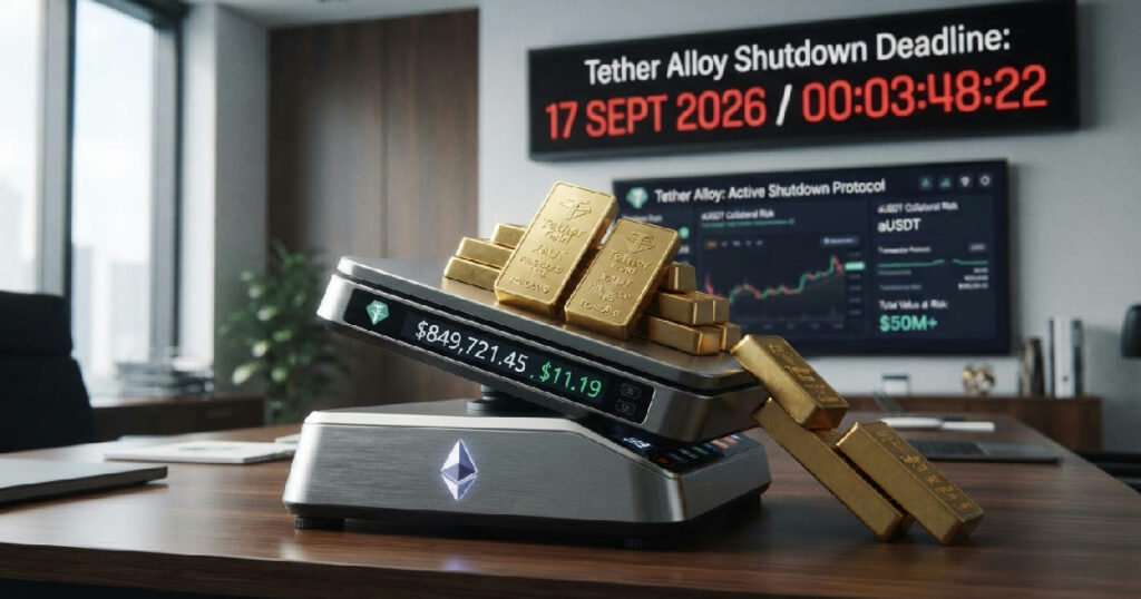 Tether Alloy Shutdown Leaves $850k Gold at Risk as Deadline Nears