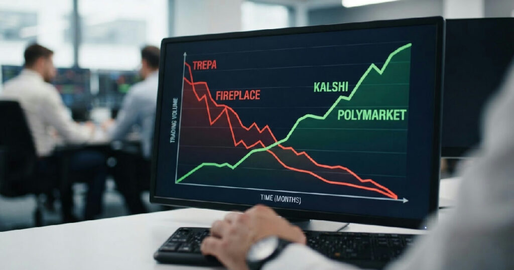 Trepa Fireplace prediction: Trepa, Fireplace prediction markets halt operations as Kalshi and Polymarket dominate volume