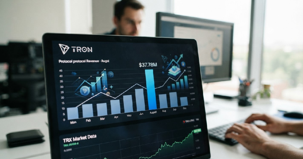 TRON revenue: TRON reports $37.8M August revenue as whale orders climb, eyeing TRX breakout