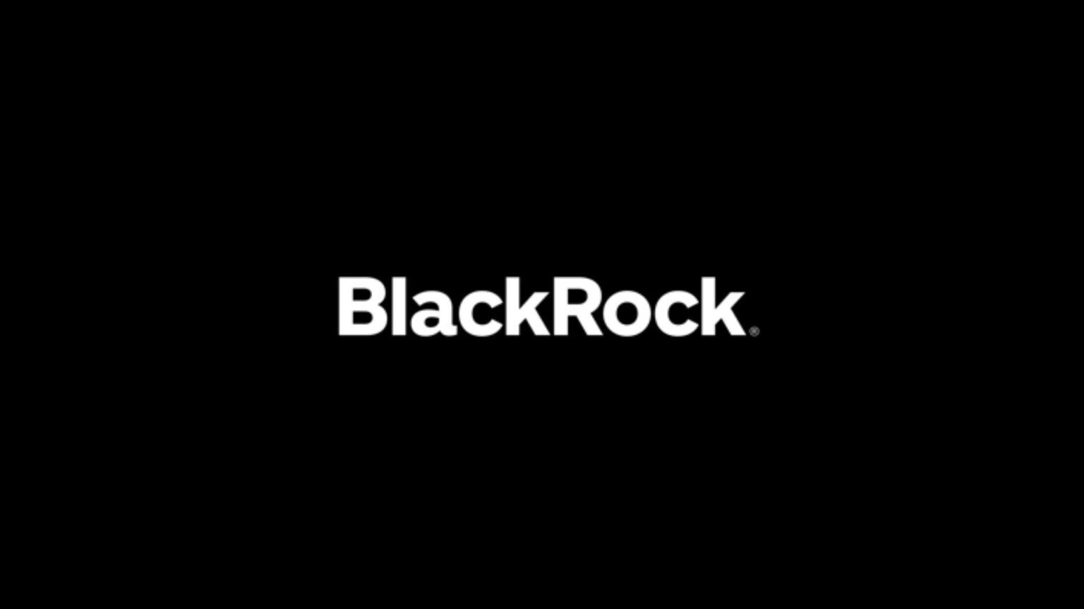 BlackRock Ether Staking ETF Turns Ethereum Into an Income Play BlackRock logo in bold white lettering, centered on a plain black background