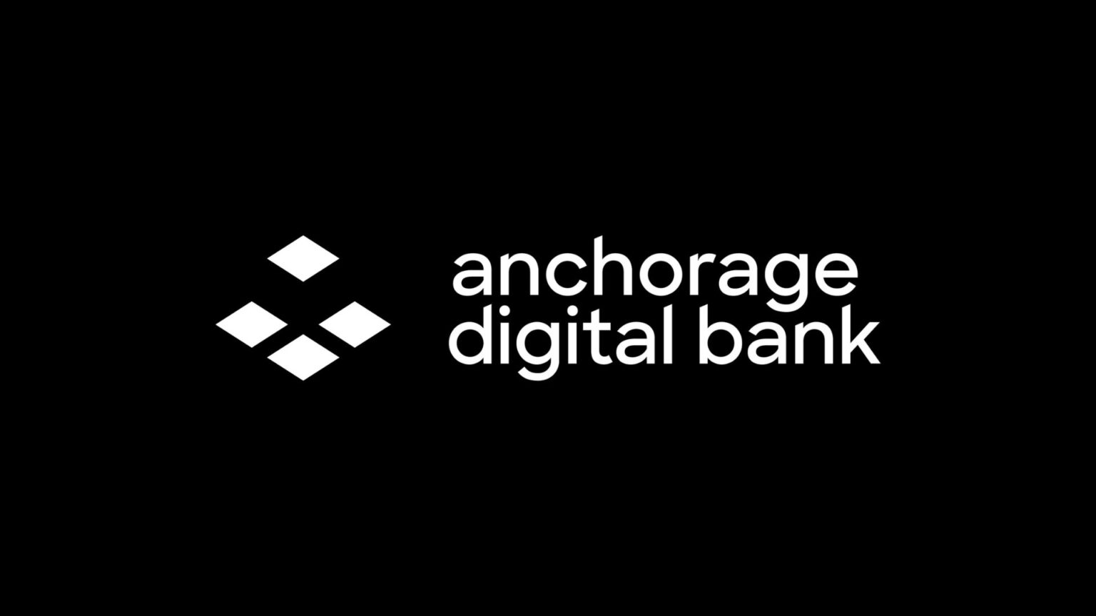 White Anchorage Digital Bank logo on a black background