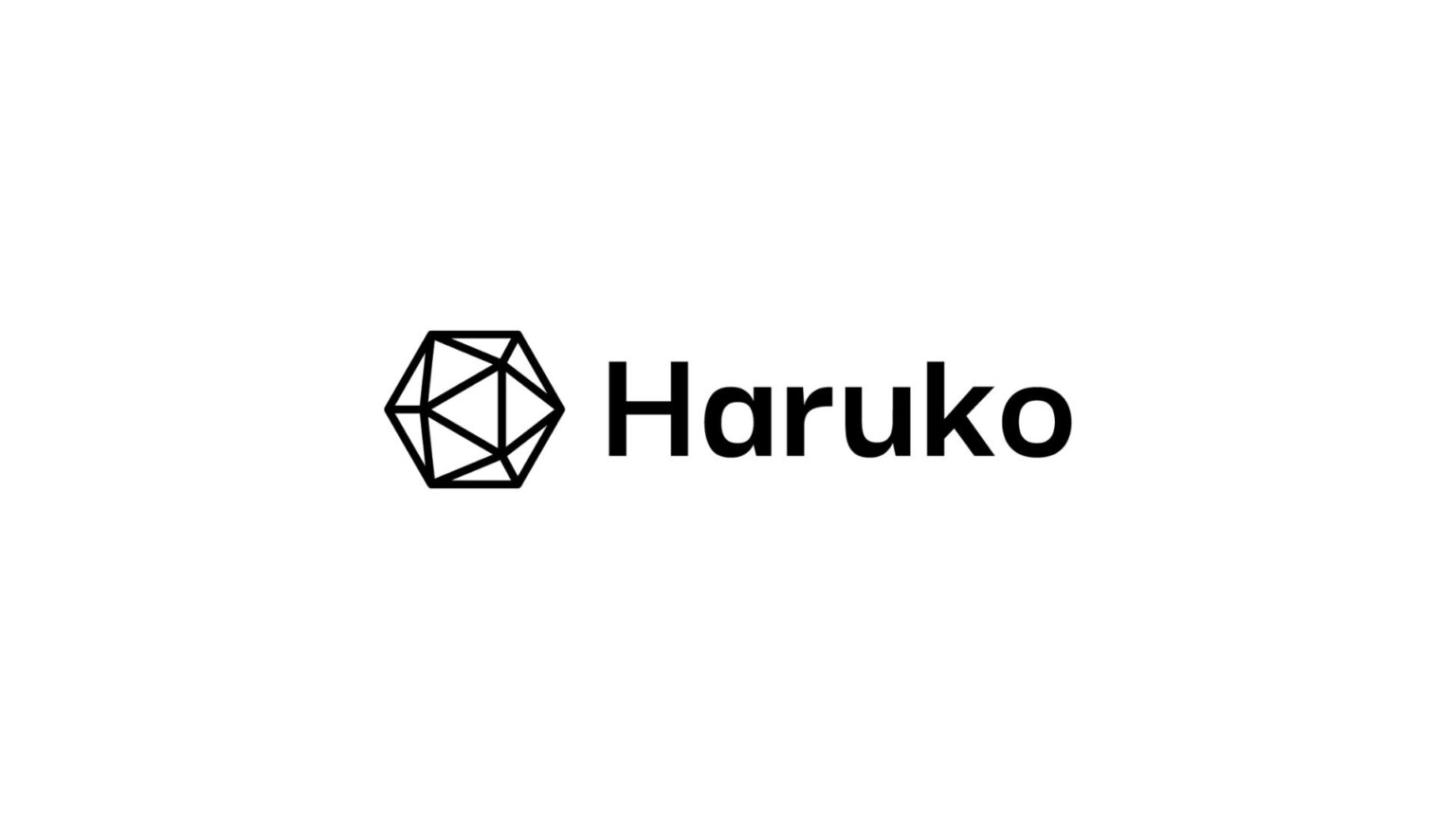 Black “Haruko” wordmark centered on a plain white background