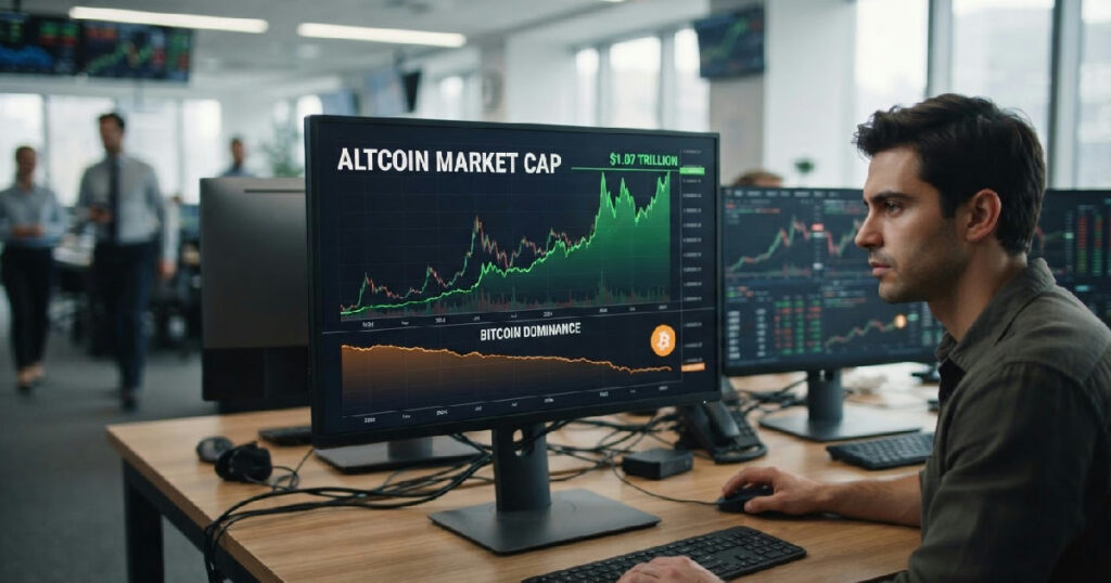 Altcoin market cap clears $1.07 trillion Altcoin market cap clears $1.07 trillion