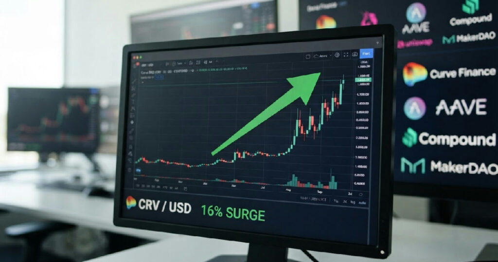 Curve DAO CRV Surges 16% Amid Resurgent DeFi Demand and Liquidity Rotations