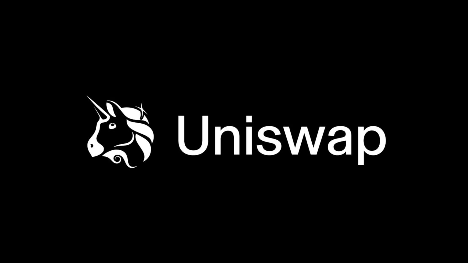 Uniswap StablePair Hook Puts Stablecoin Liquidity Under a New Set of Rules White Uniswap unicorn logo and wordmark centered on a black background